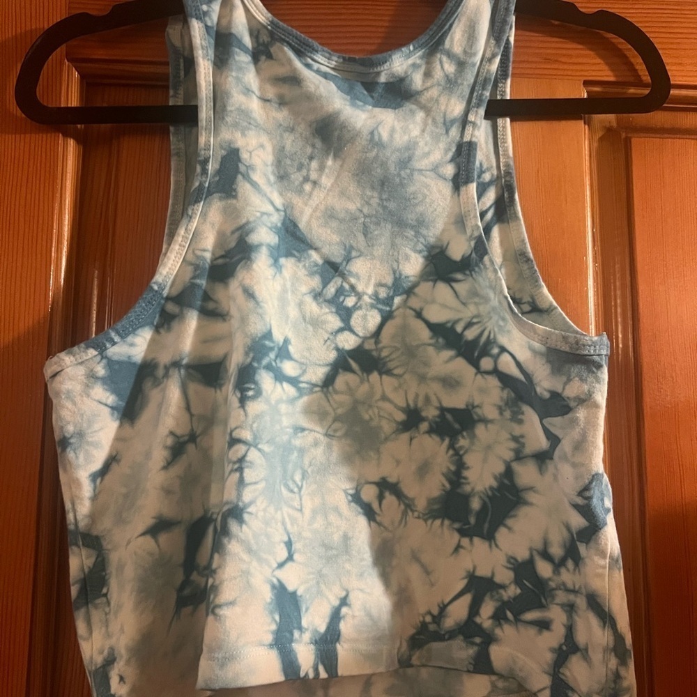 Champion Blue Tie-Dye Crop Tank Top - Picture 4 of 4